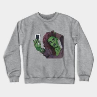 Goblin Cell Phone Instagram Selfie Crewneck Sweatshirt